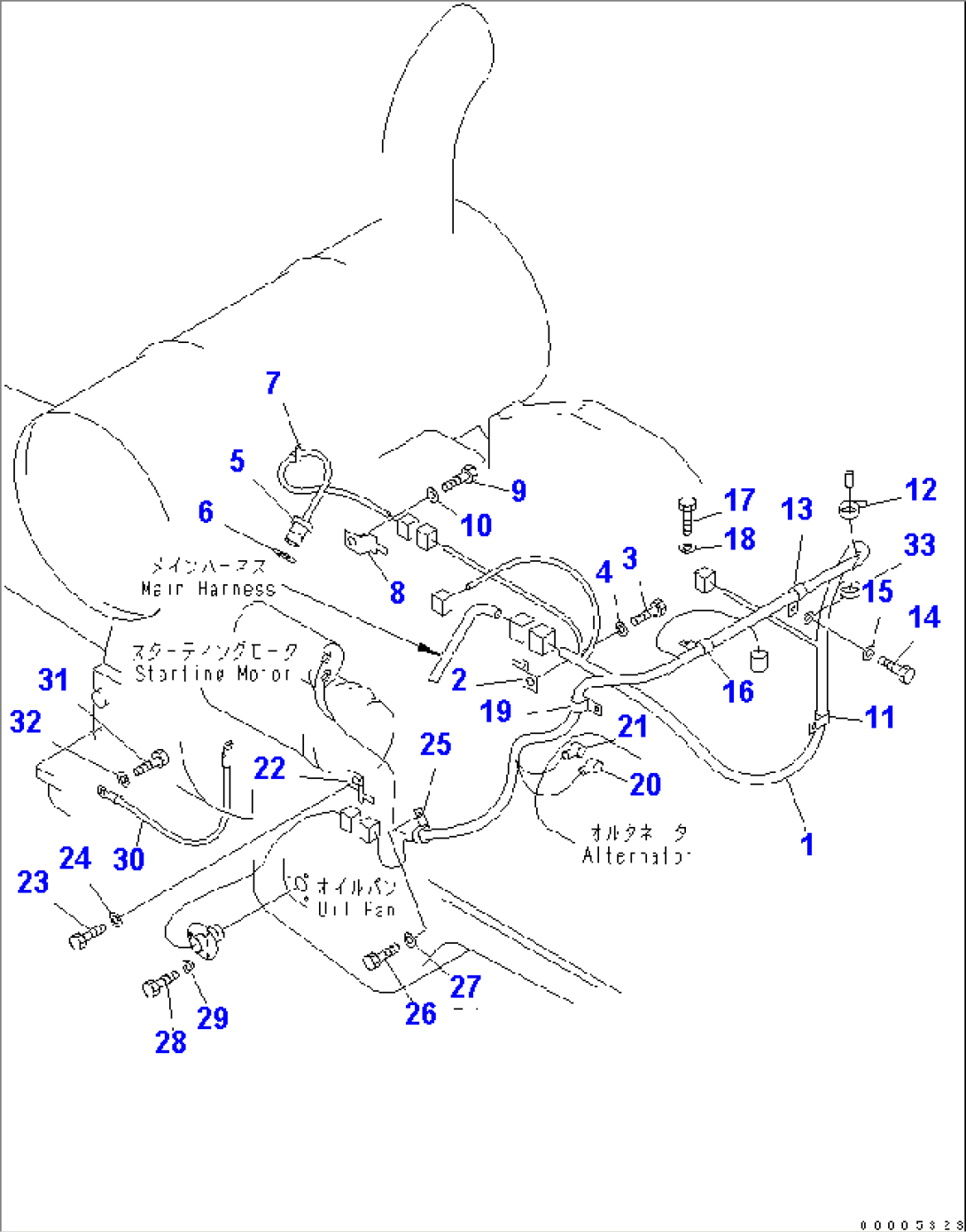 ENGINE ELECTRICAL (WIRE HARNESS)(#K35001-)