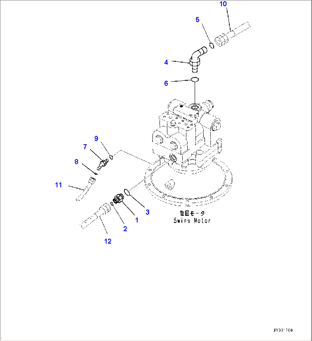 Swing Motor Connecting Parts (#80001-)