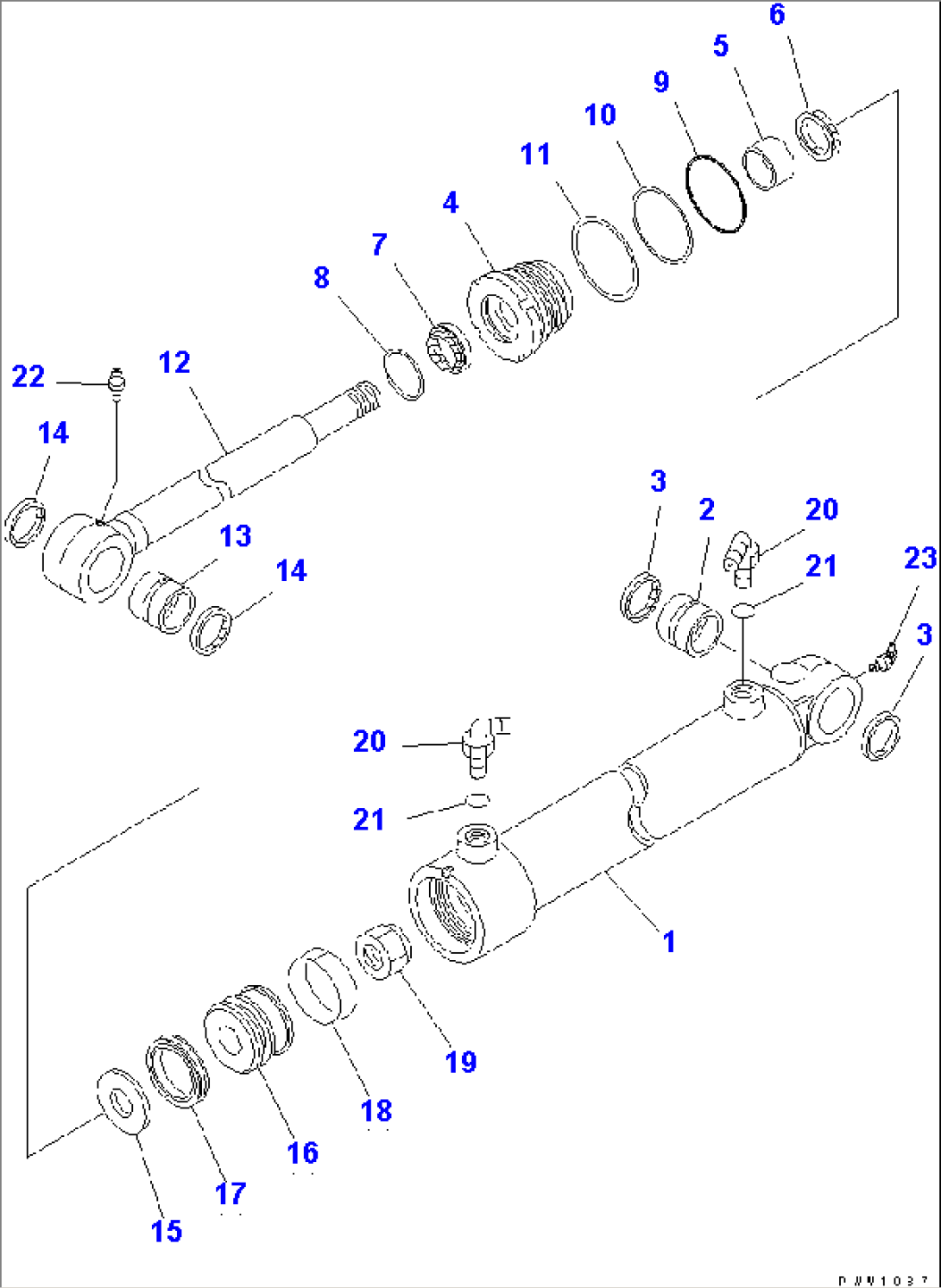 SLIDE CYLINDER (FOR MULTI BLADE SLIDE TYPE)(#55001-)