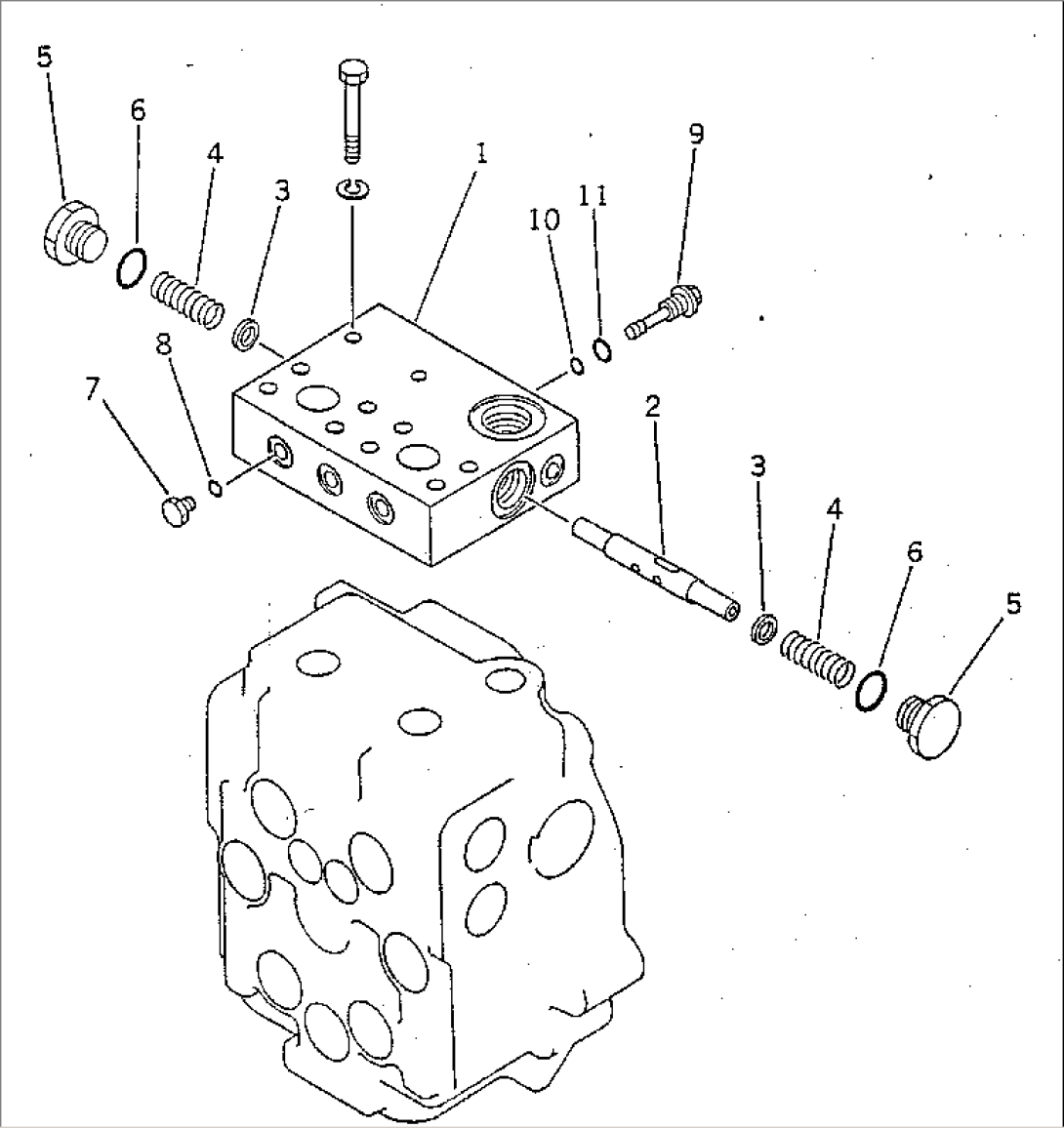 WINCH MOTOR SHUTTLE VALVE (EXCEPT JAPAN)