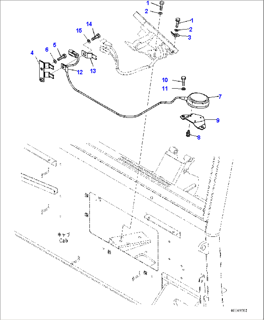 Cab, Accelerator Pedal Mounting (#2848-)