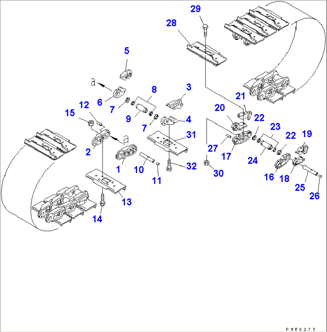 TRACK SHOE (LUBRICATE TYPE) (SNOW TYPE) (510MM WIDE)(#65001-65689)