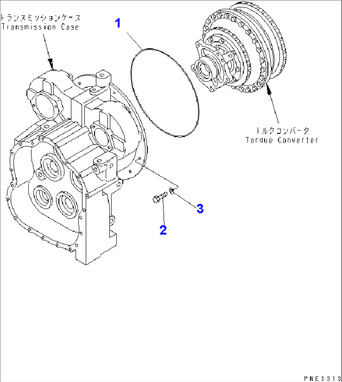TRANSMISSION (MOUNTING PARTS) (FOR 4-SPEED)