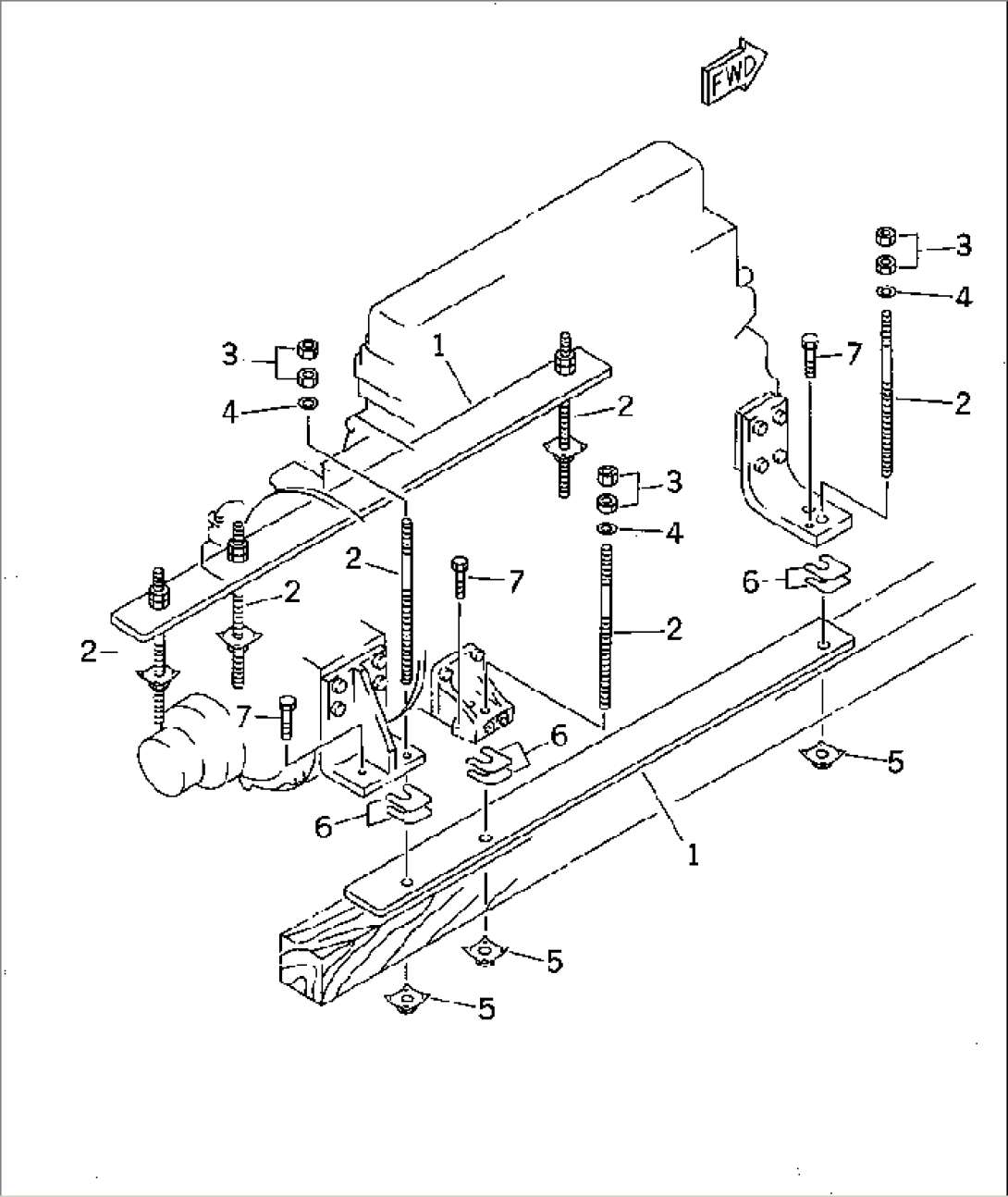 MARINE ENGINE MOUNTING PARTS (MOUNTING PART DELUXE) (FORWARDED INDIVIDUALLY PARTS)