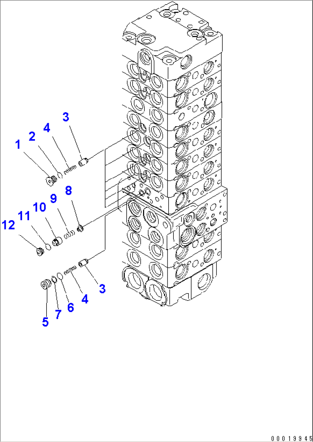 MAIN VALVE (10-VALVE) (FOR POWER ANLGLE BLADE) (10/24)