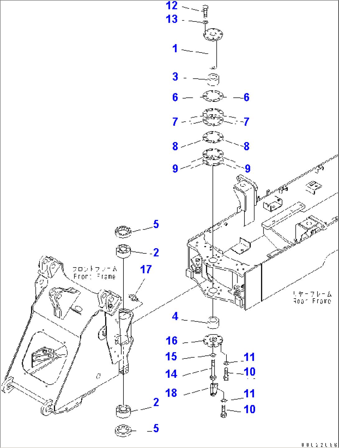 HINGE PIN (FOR FRONT AND REAR FRAME CONNECTING)(#11693-)
