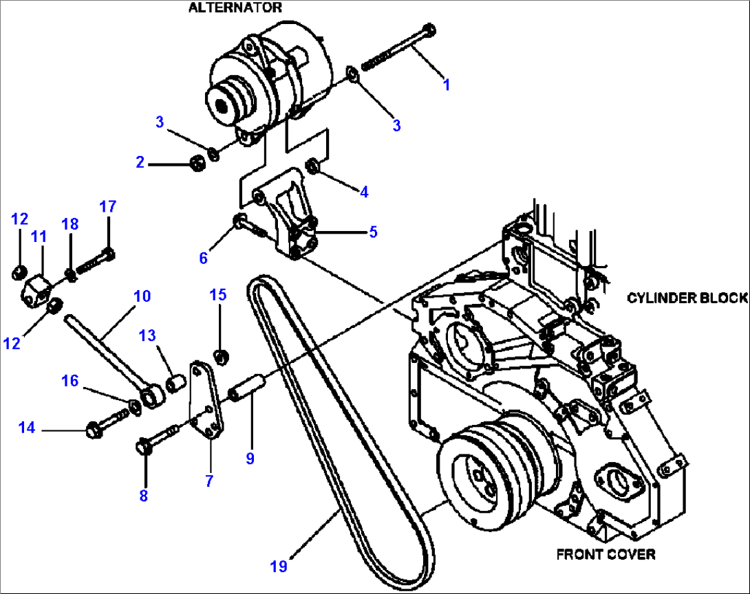 A6010-A3W5 ALTERNATOR (50A) MOUNTING