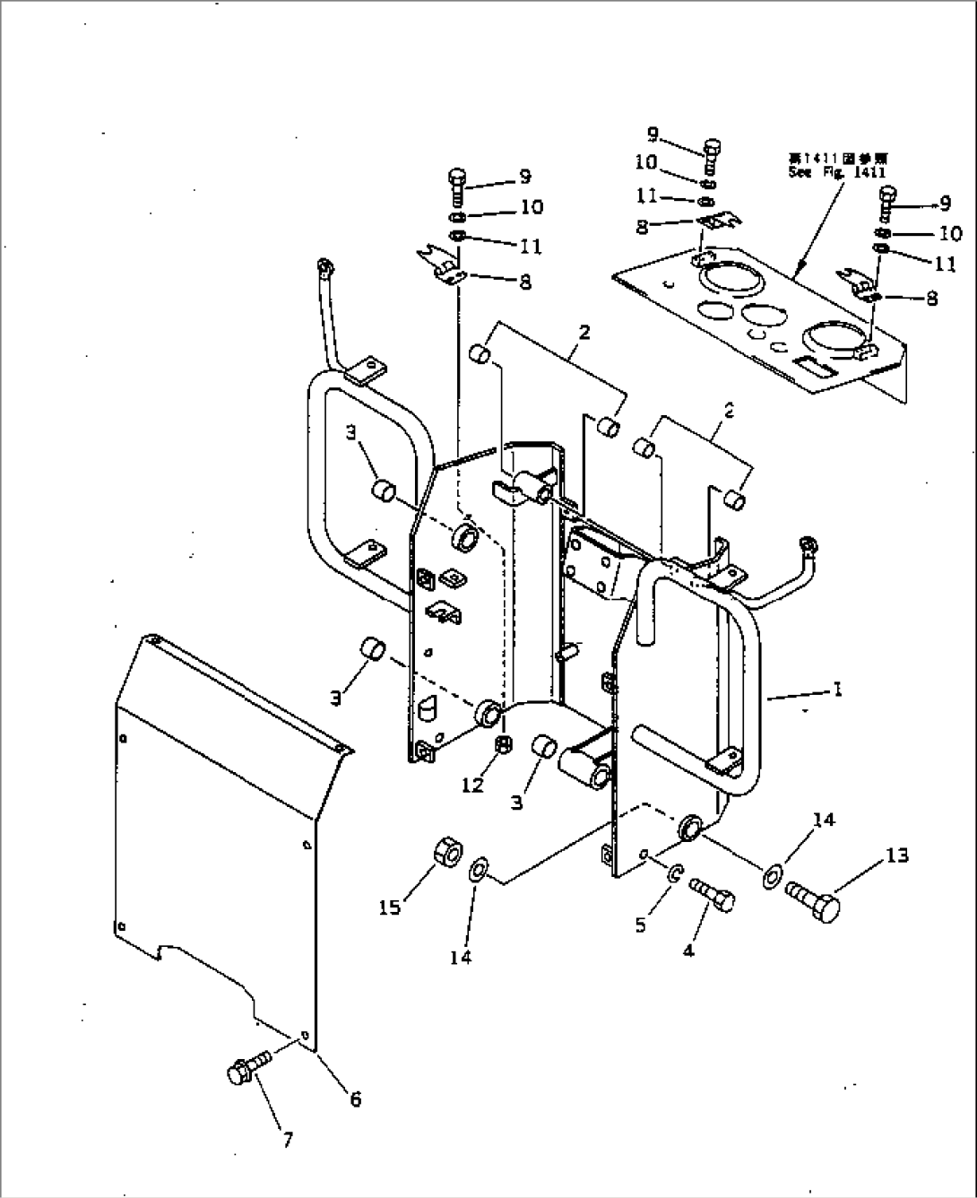 WORK EQUIPMENT CONTROL STAND (KE AND USA SPEC.)