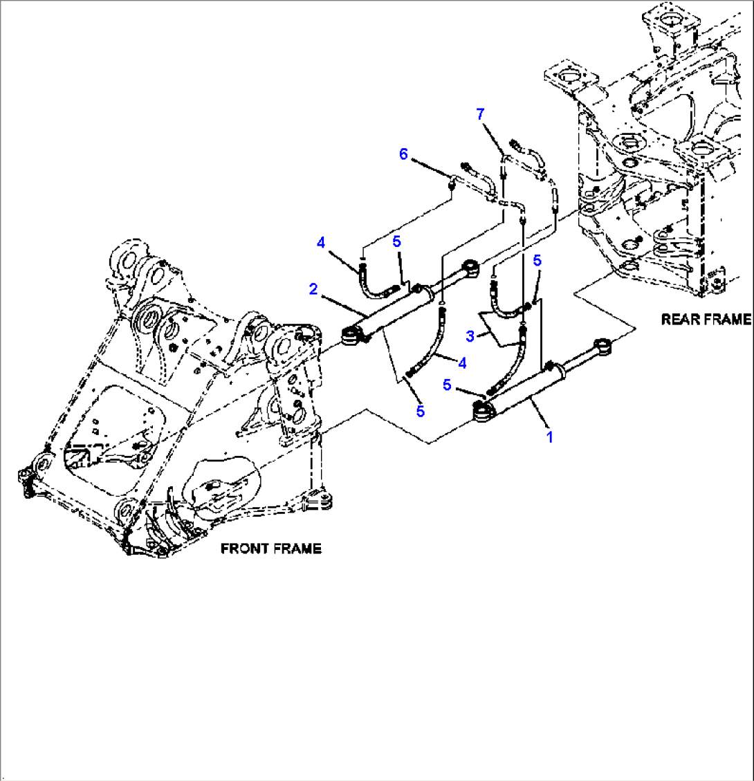H4410-01A1 HYDRAULIC STEERING PIPING STEERING CYLINDER HOSES