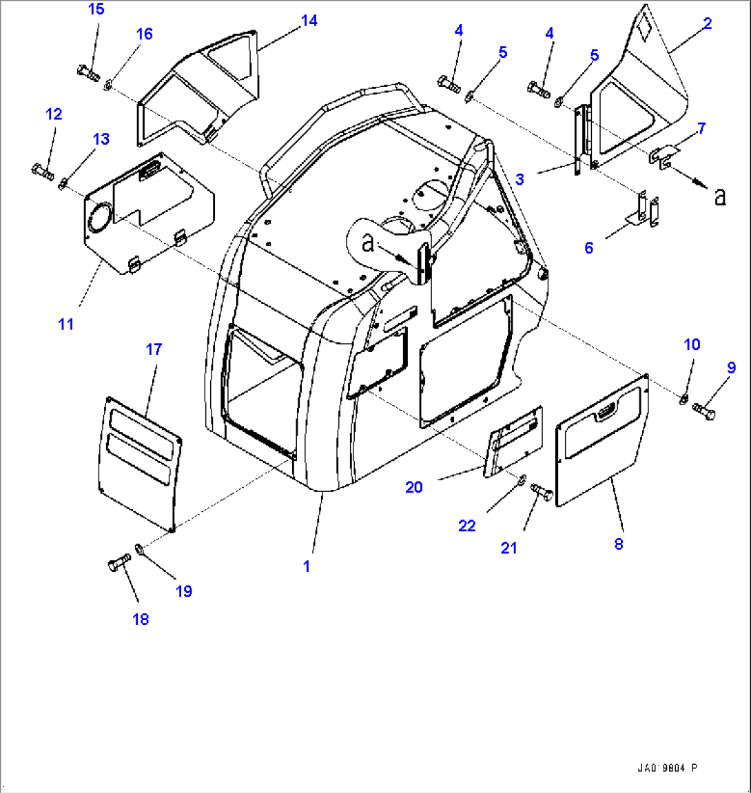 Engine Hood, Hood and Cover (#40001-)