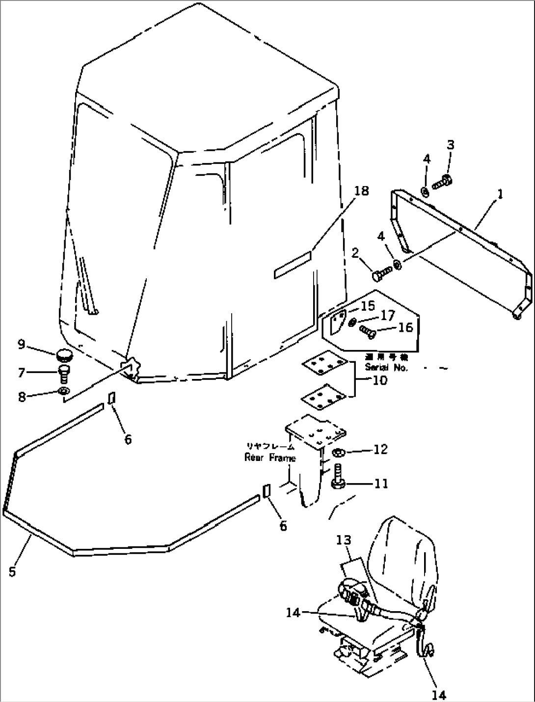 ROPS CAB (MOUNTING PARTS) (1/8)