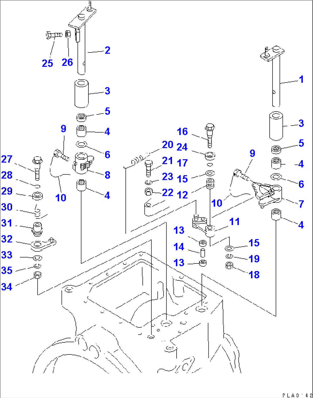 TRANSMISSION CNTROL VALVE LEVER (MONO LEVER CONTROL SPEC.)(#82467-)