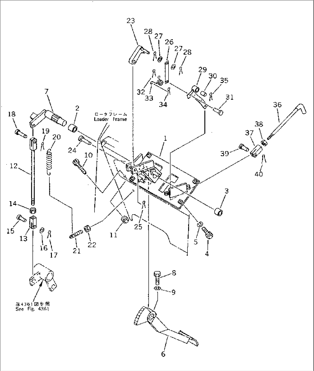 INCHING PEDAL LINKAGE (FOR F3-R3 TRANSMISSION)