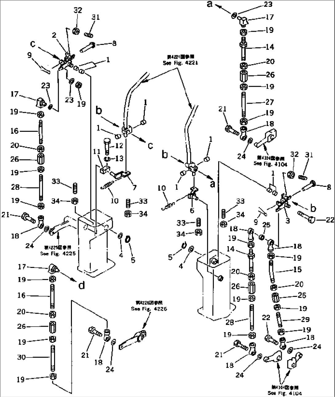 WORK EQUIPMENT CONTROL LEVER (2/2) (6 WAY SHIFT PATTERN SPEC.)(#29361-)