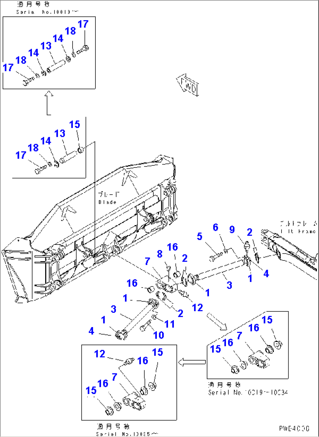 STRAIGHT TILT BLADE (SUPER DOZER) (REINFORCED TYPE) (7.4M) (2/2)(#10012-)