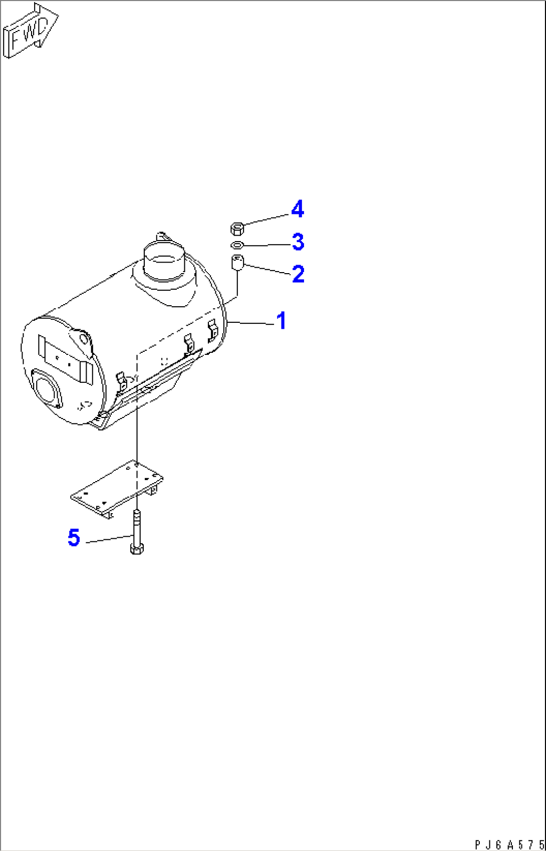MUFFLER MOUNTING (WITH THERMAL COVER)(#20138-)