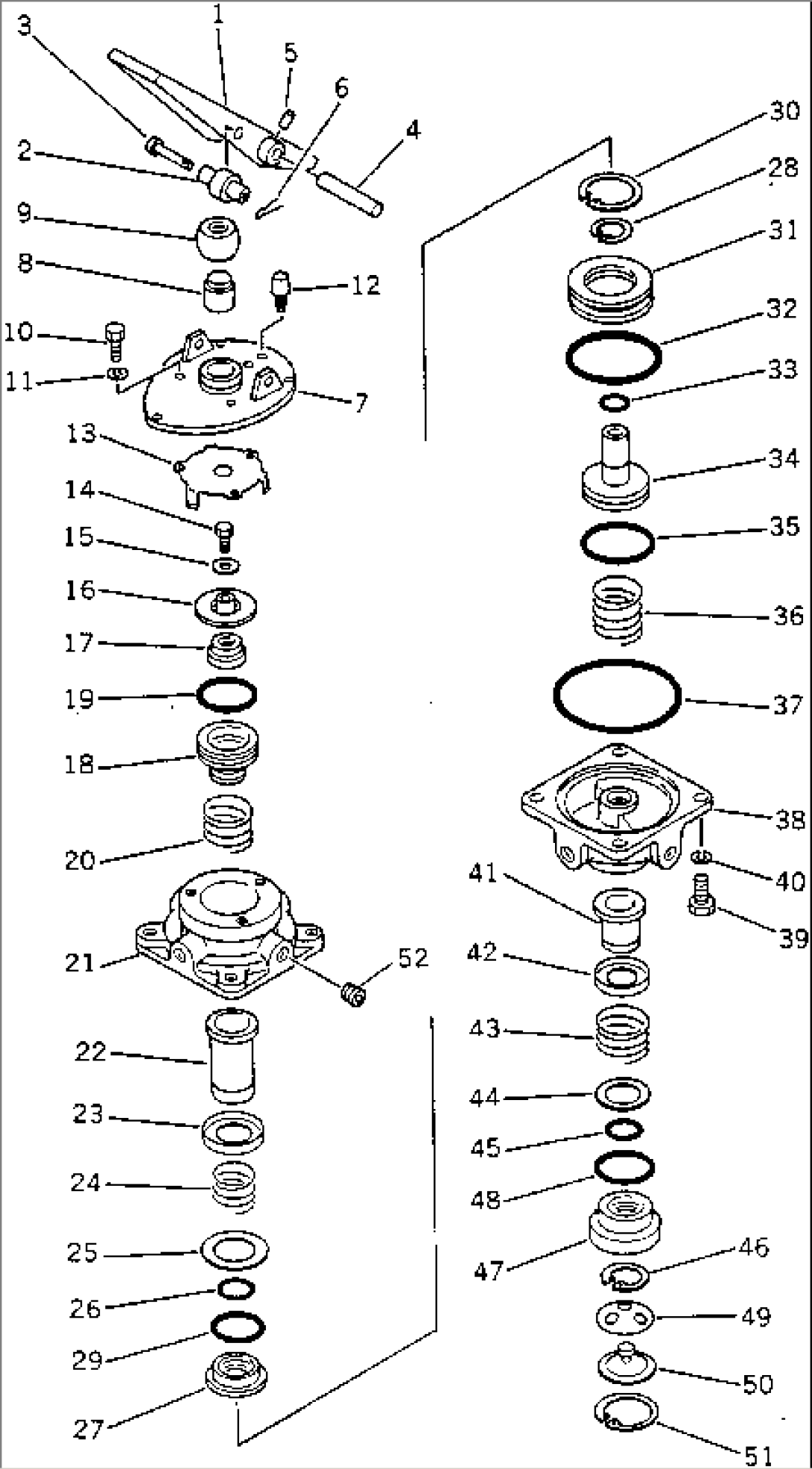 TREADLE AND BRAKE VALVE