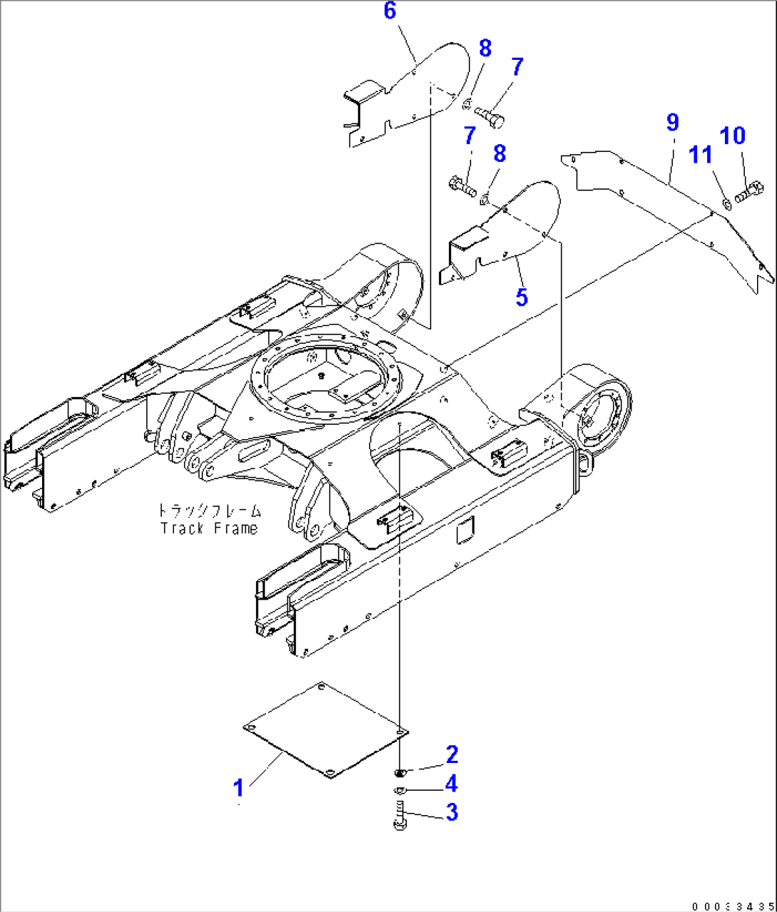 TRACK FRAME COVER (NARROW GAUGE) (FOR KOREA)