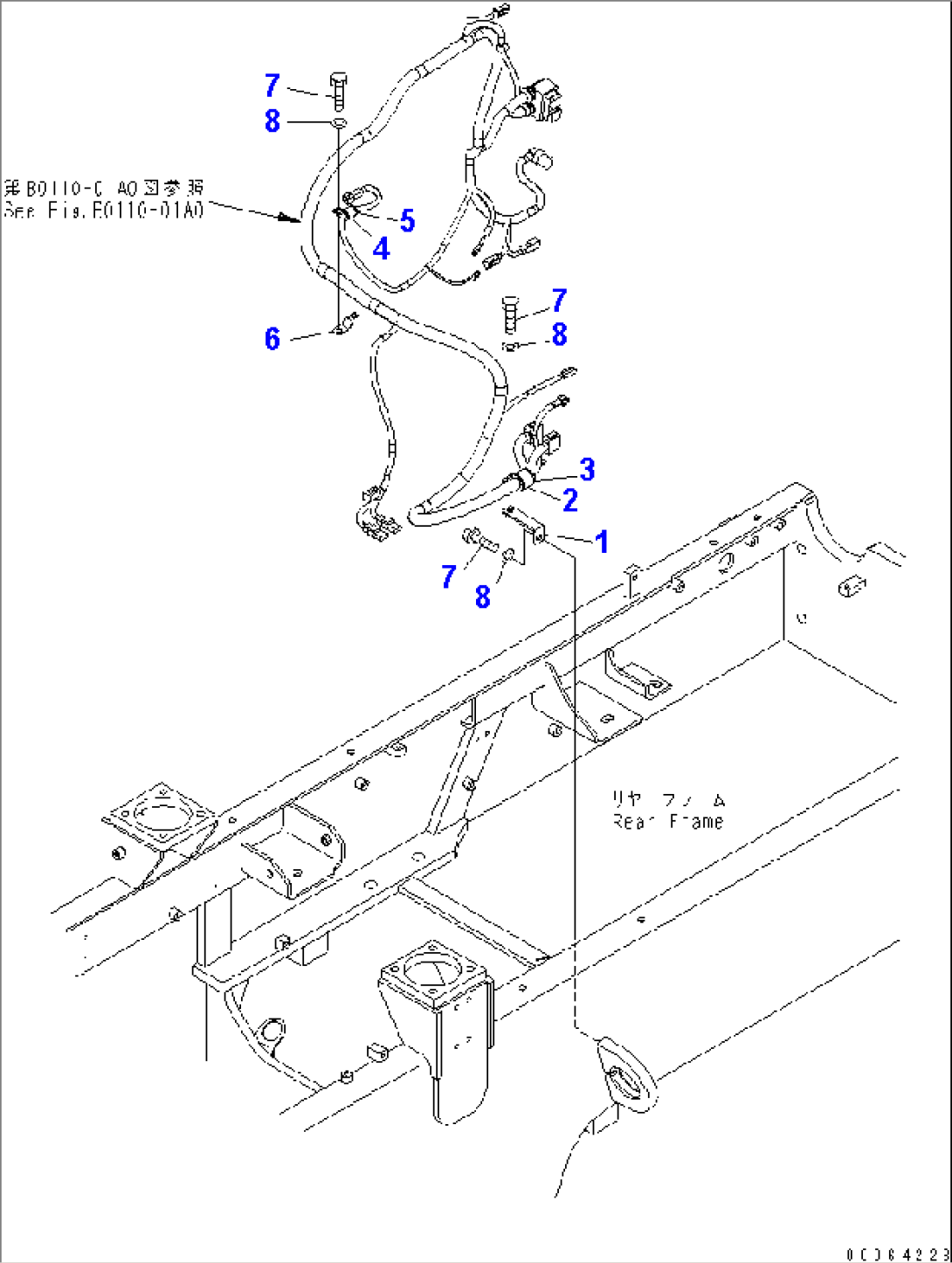 REAR HARNESS (ENGINE HARNESS MOUNTING PARTS)(#75001-)