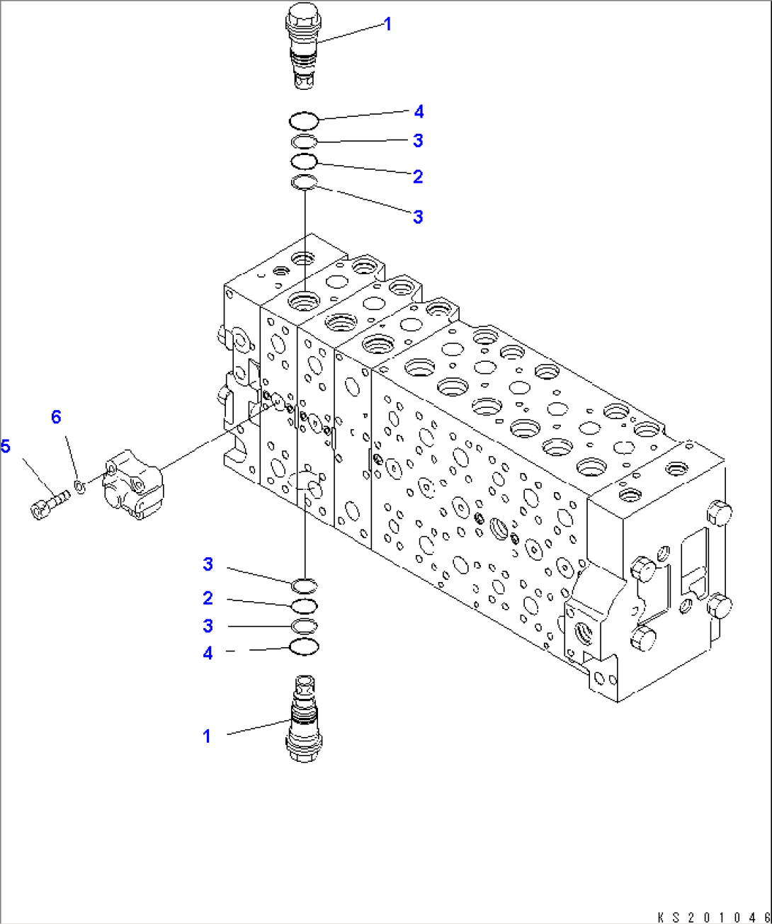 MAIN VALVE (2-ACTUATOR) (24/25) (#K50500-)