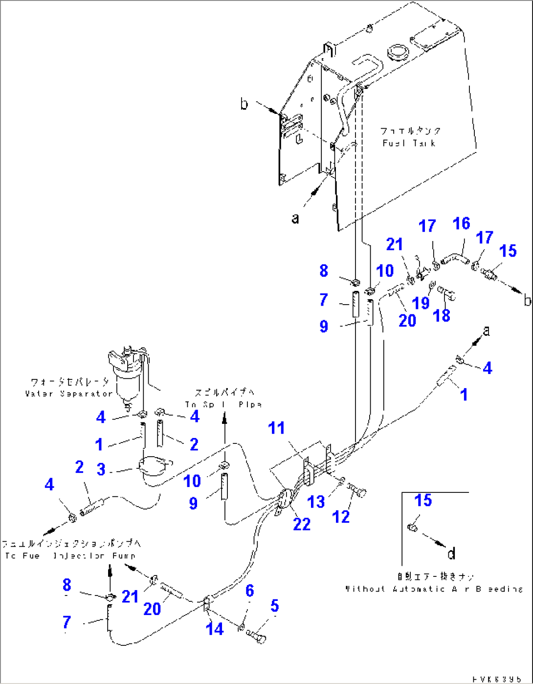 FUEL PIPING (WITH WATER SEPARATOR)(#41184-)