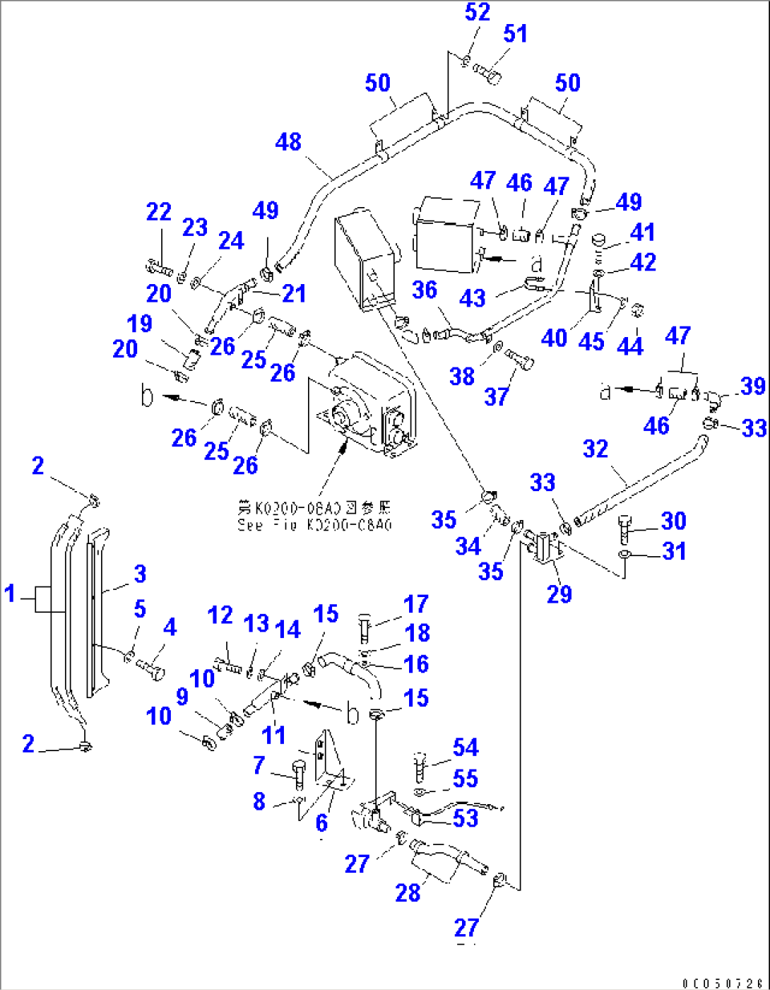 CAB (HEATER PIPING) (WITH COMBUSTIBLE HEATER) (SAFETY REGULATION FOR C.I.S.)