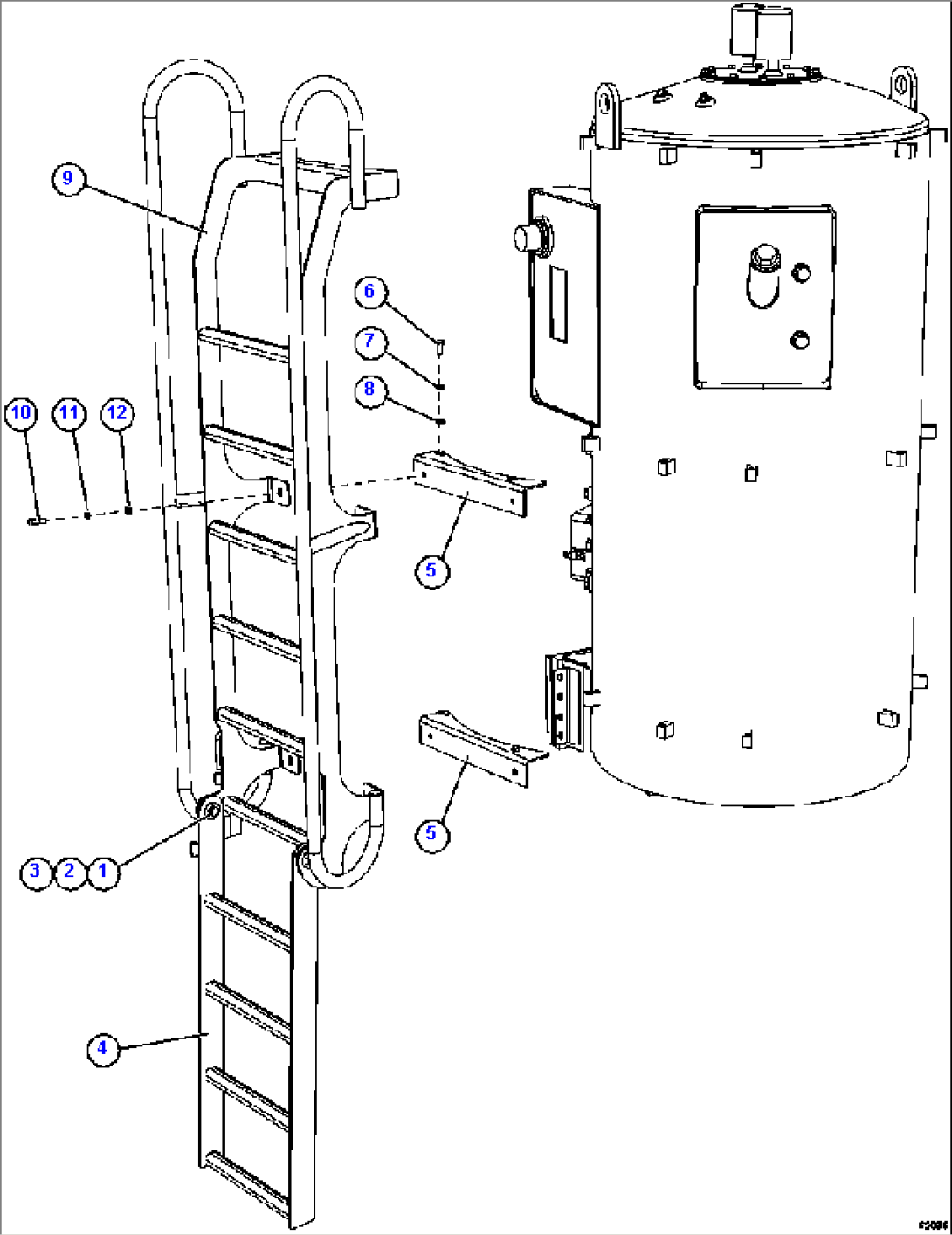 HYDRAULIC TANK LADDER