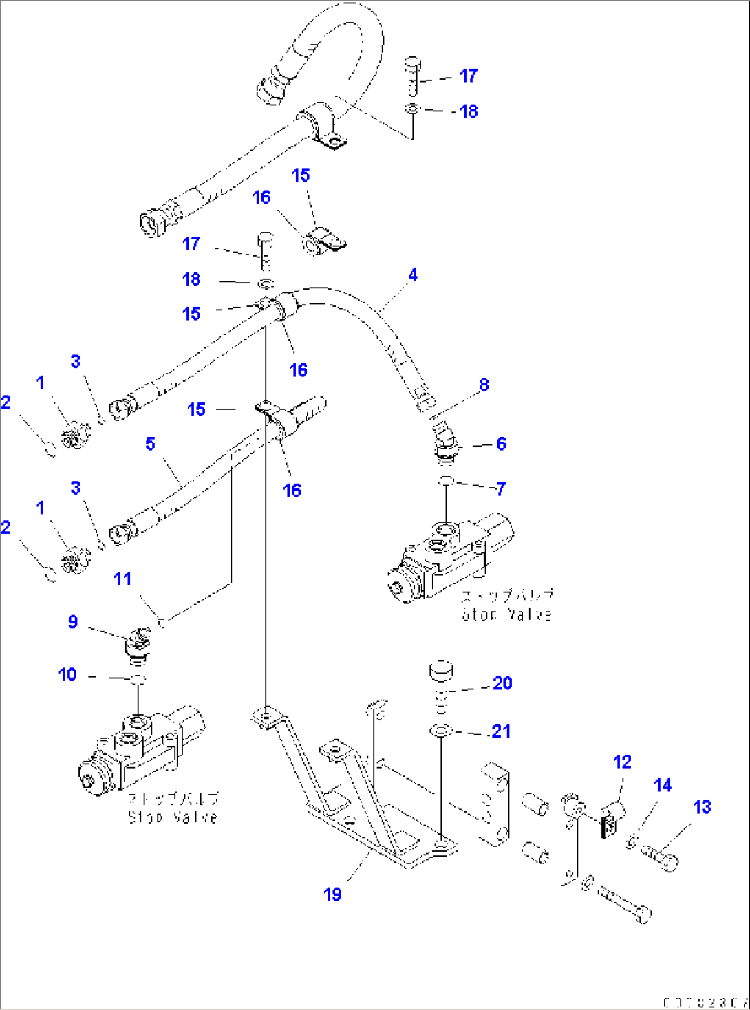 STEERING LINE (ORBITROL PIPING) (FOR JOY STICK STEERING)