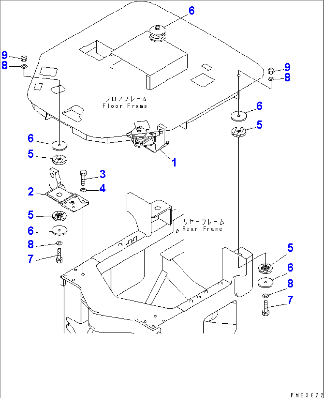 FLOOR SUPPORT (ROPS)