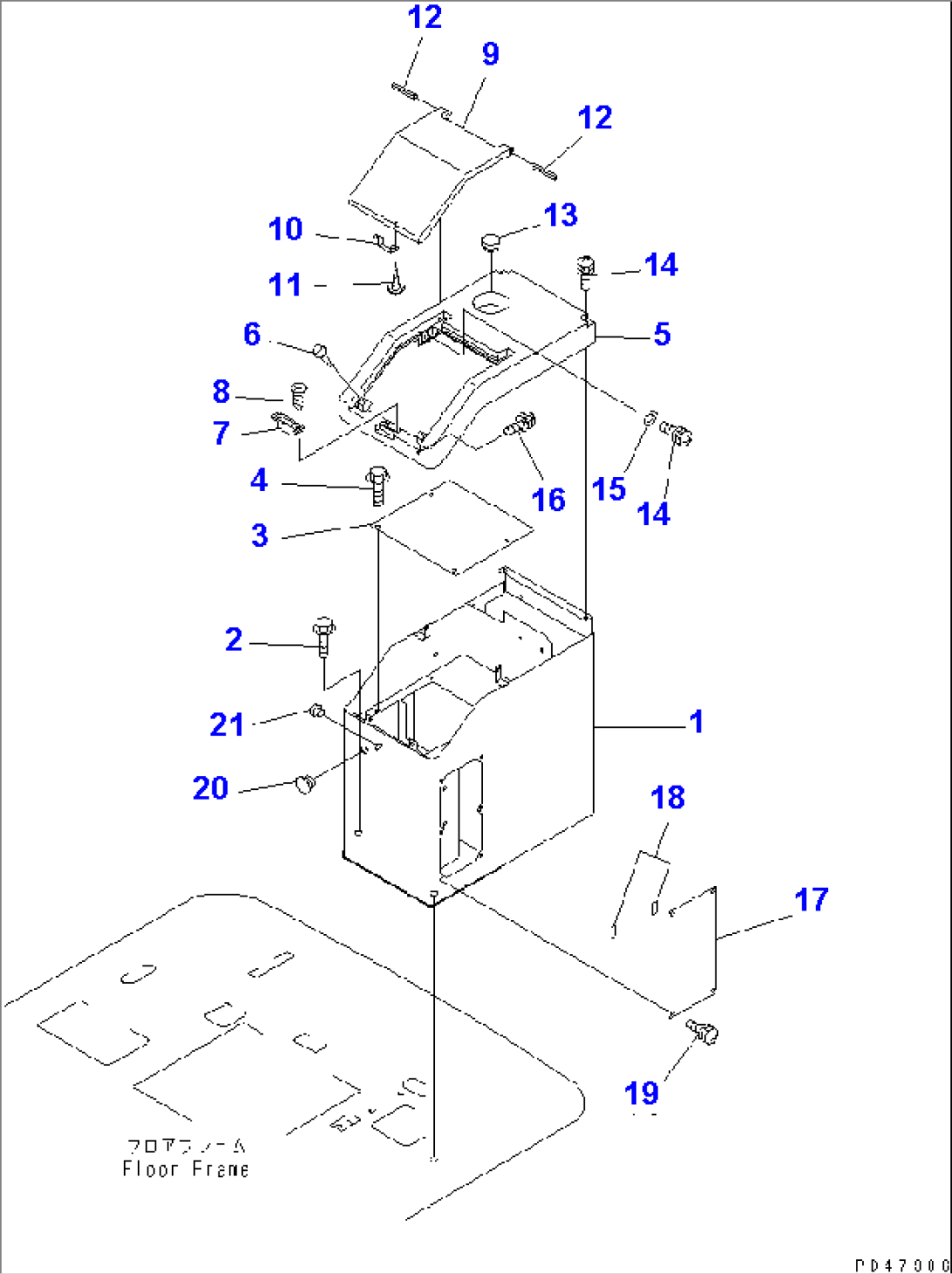 L.H. CONSOLE BOX(#60001-)