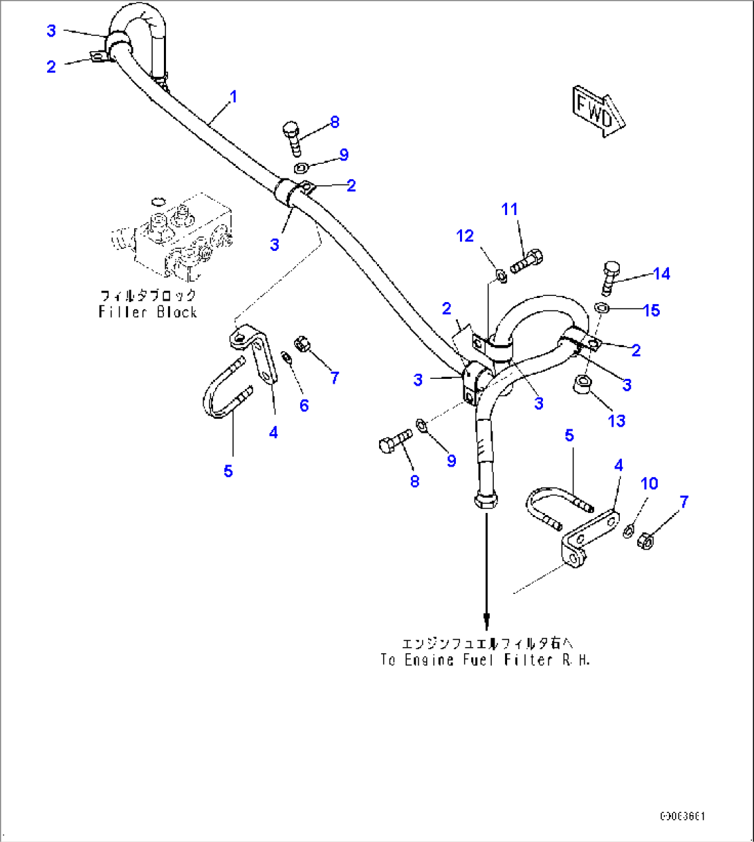 Fuel Piping, Filter to Engine (#8173-)