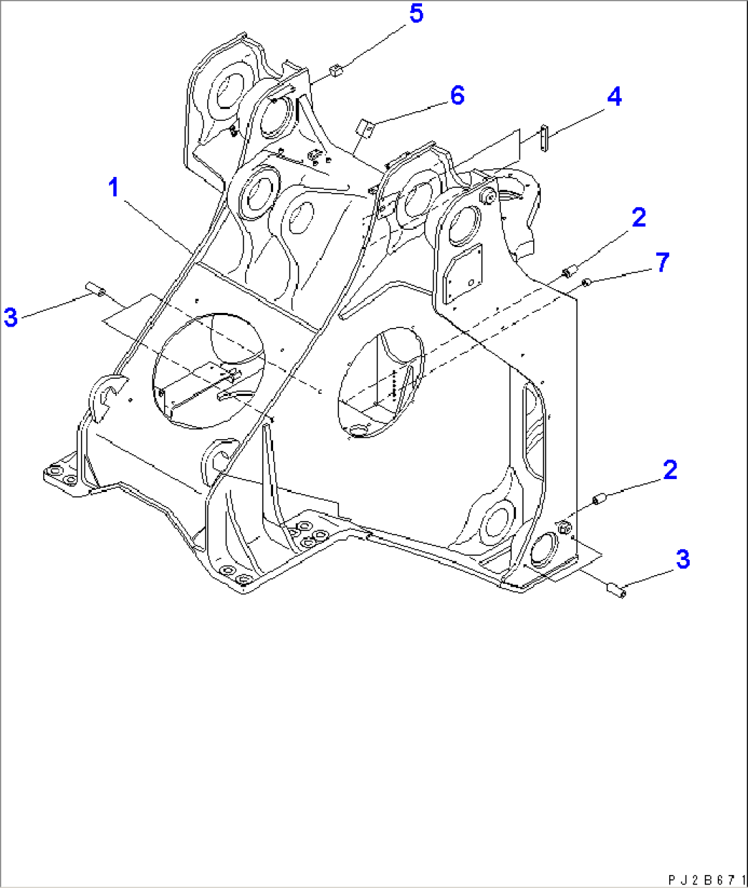 FRONT FRAME (WITH AUTO GREASE)