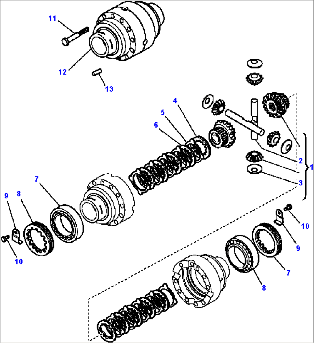 FIG. F3415-03A0 FRONT AXLE - DIFFERENTIAL