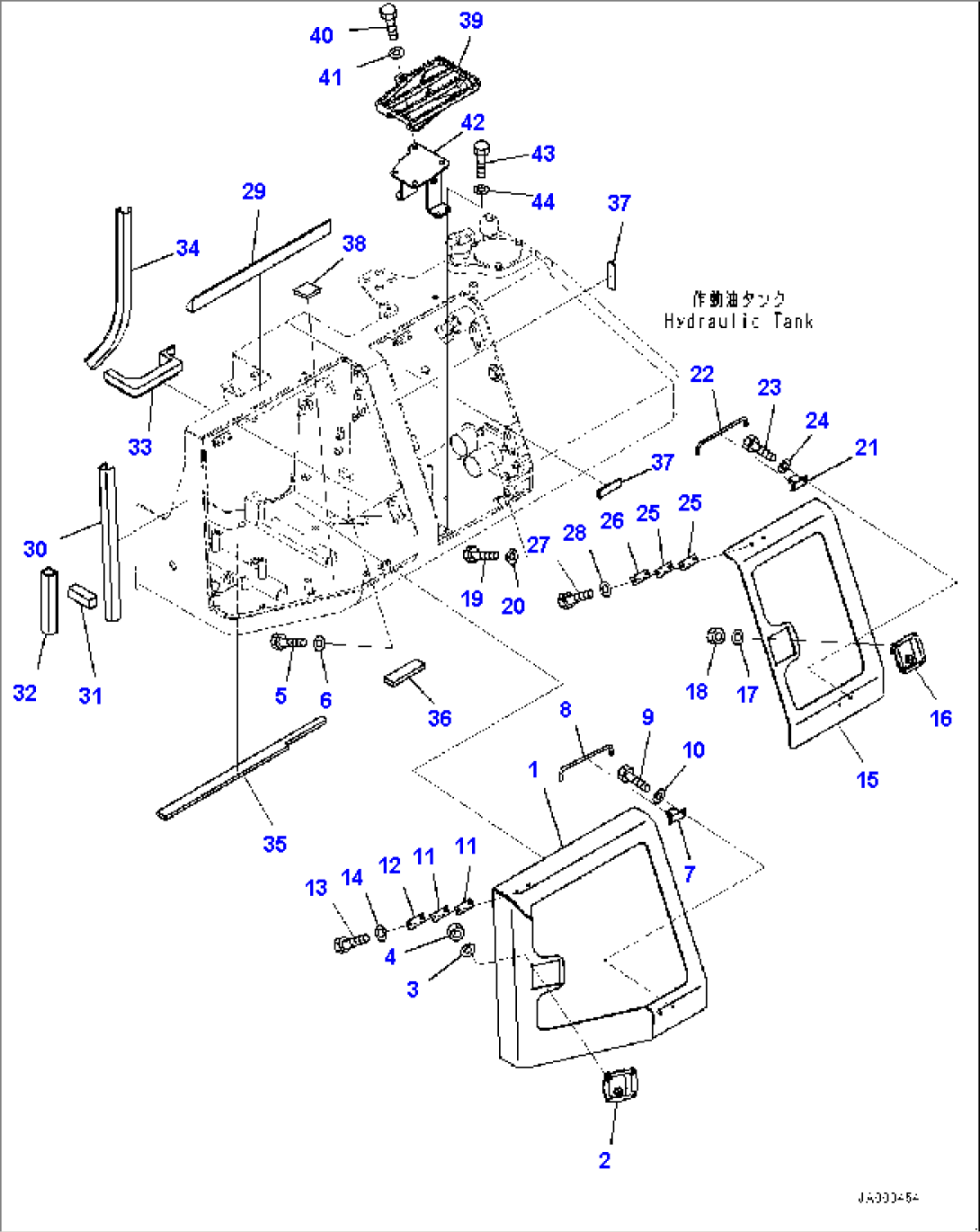 Hydraulic Tank, Tank Cover (#30001-)