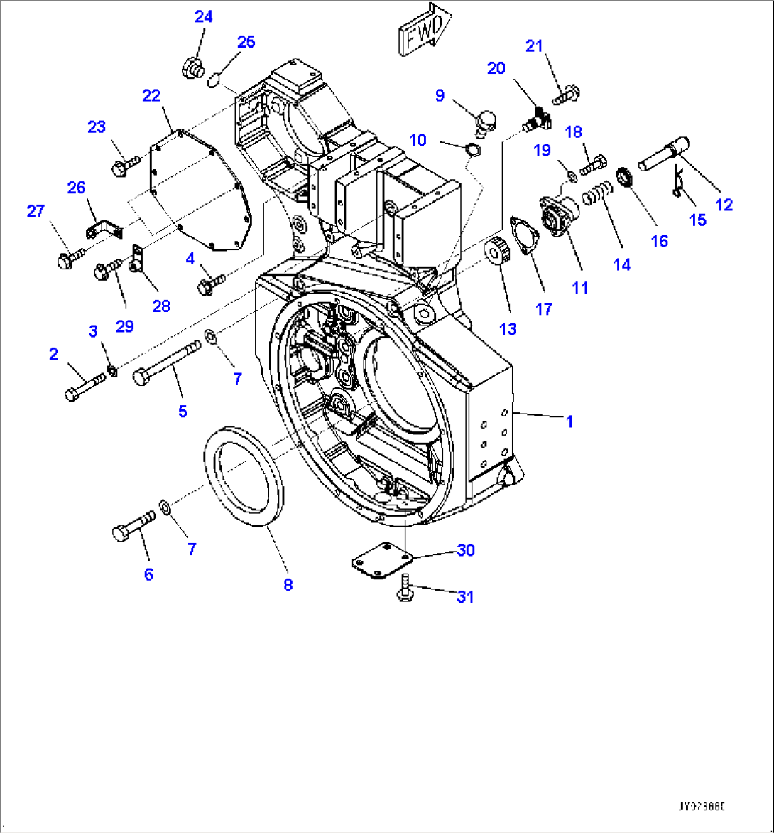 Flywheel Housing, (#610512-612783)