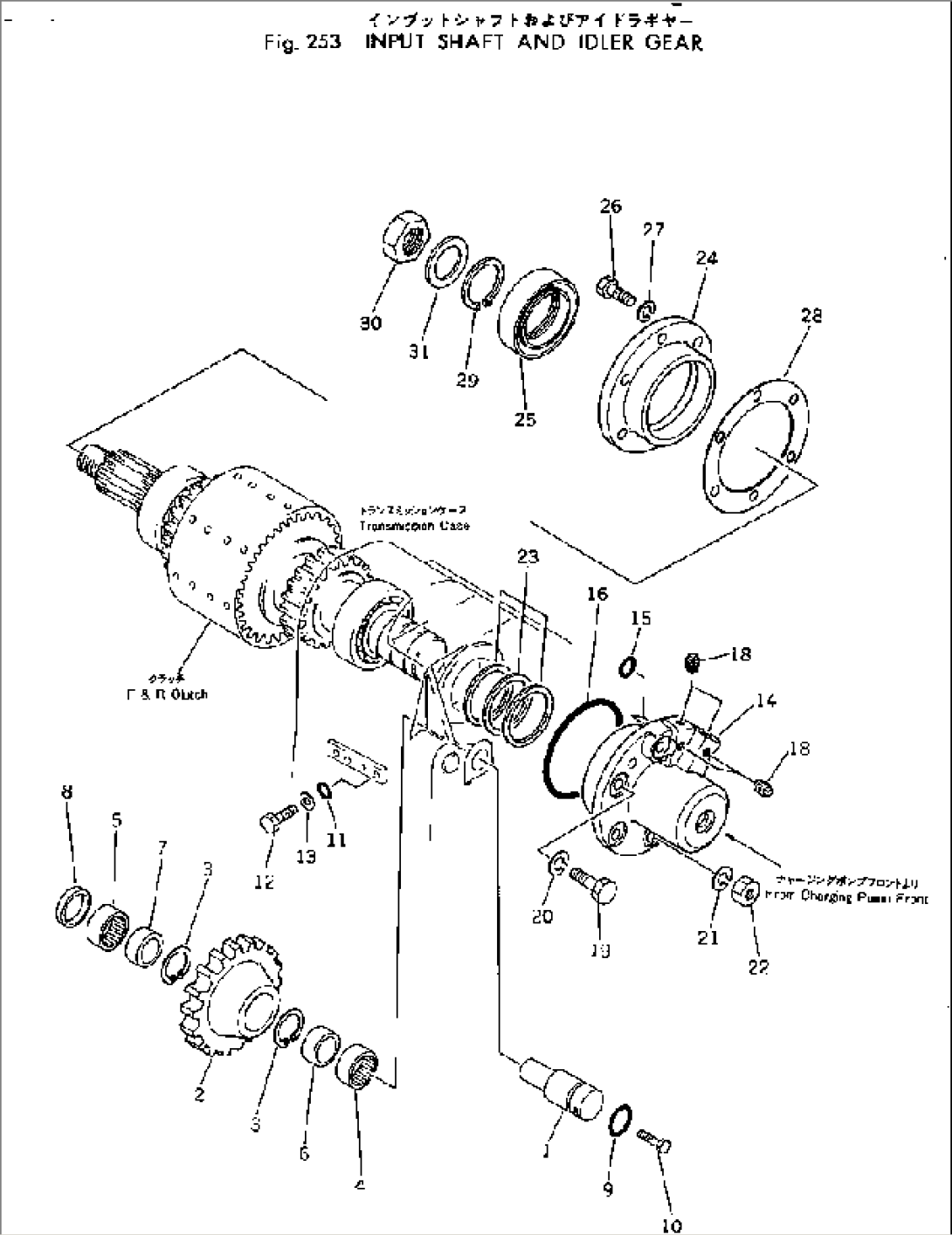 INPUT SHAFT AND IDLER GEAR(#10001-)