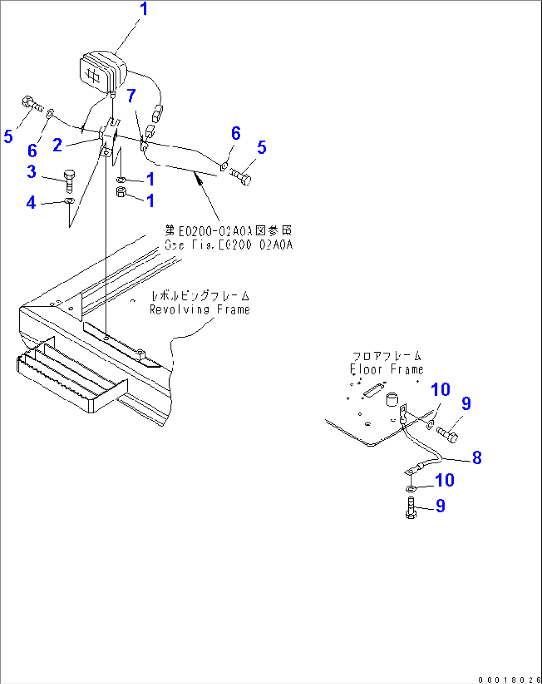 WIRING (WORKING LAMP¤ FRONT)(#250001-)