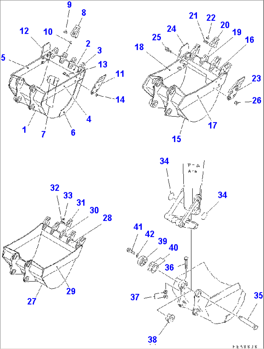 BUCKET (VERTICAL PIN TYPE¤ WITH ADJUSTER)(#2301-)