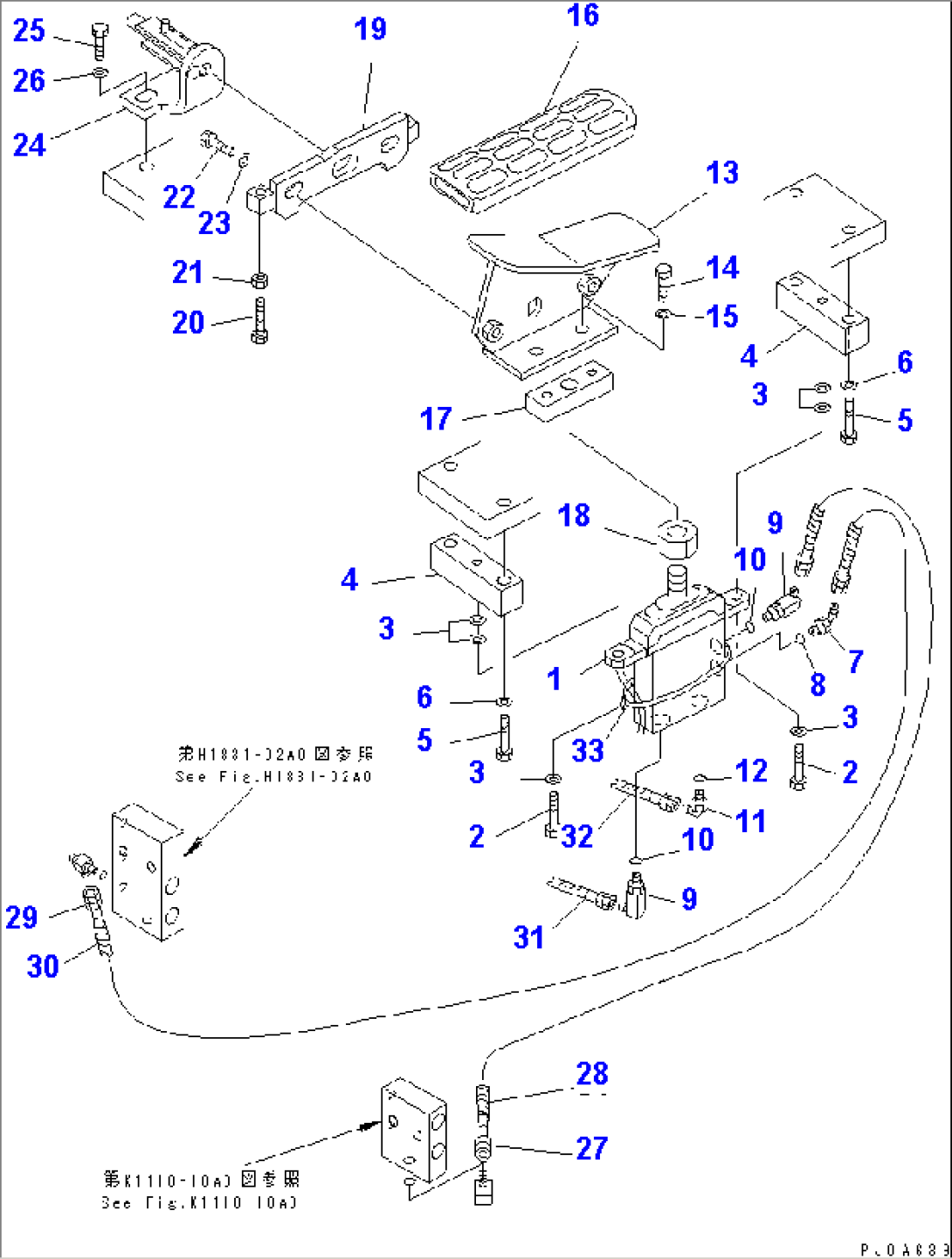 FLOOR FRAME (ATTACHMENT CONTROL)