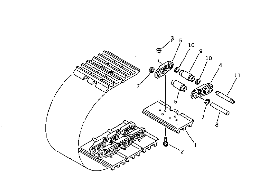 TRACK SHOE (MASTER PIN TYPE) (TRIPLE GROUSER)