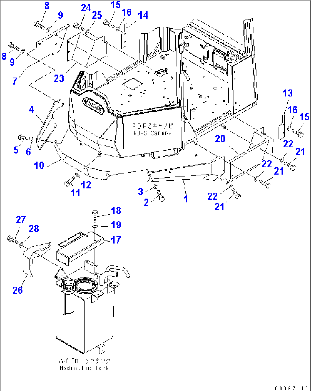 FLOOR COVER (FOR ROPS CANOPY)(#75001-)