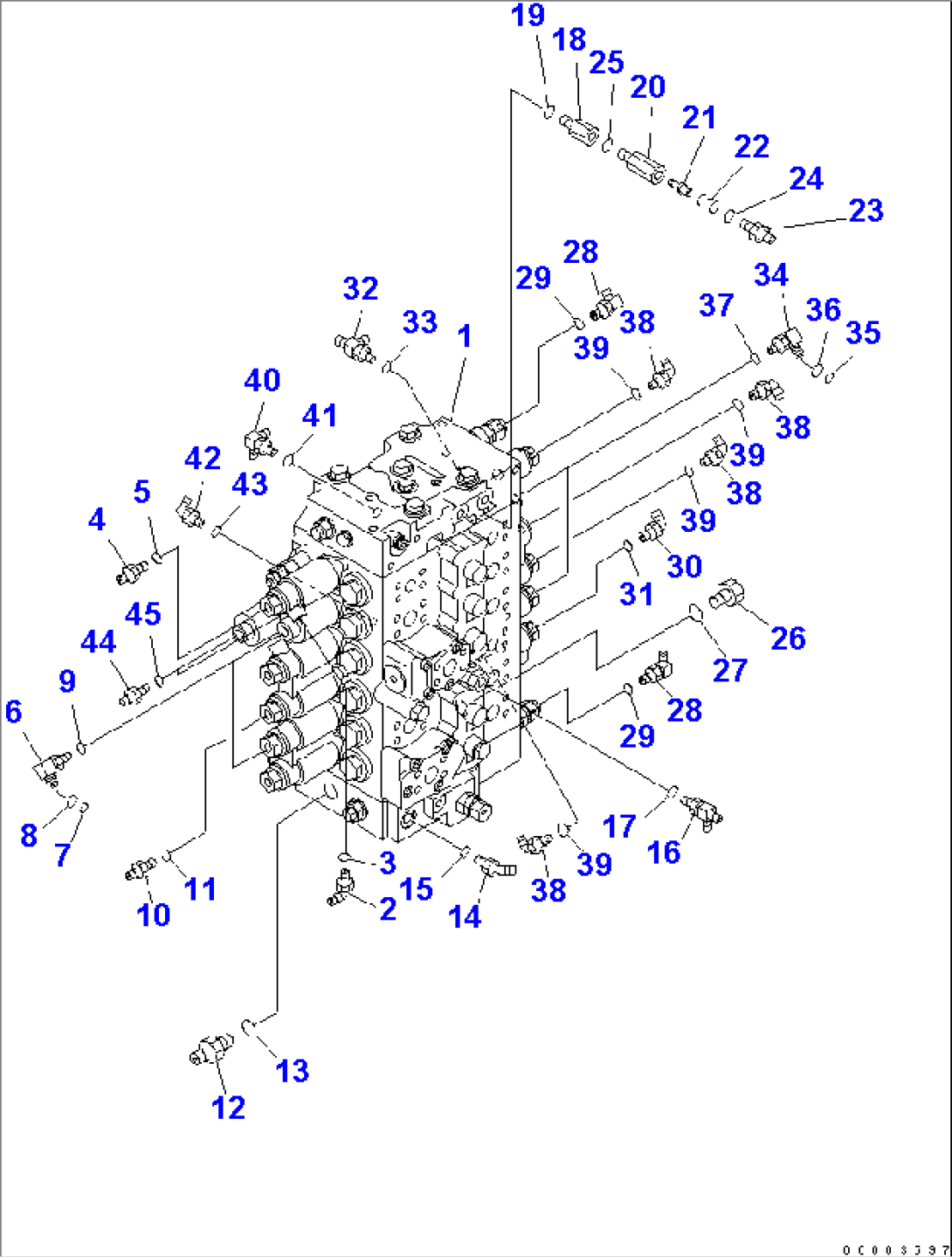 MAIN VALVE (CONNECTING PARTS) (FOR ARM CRANE)