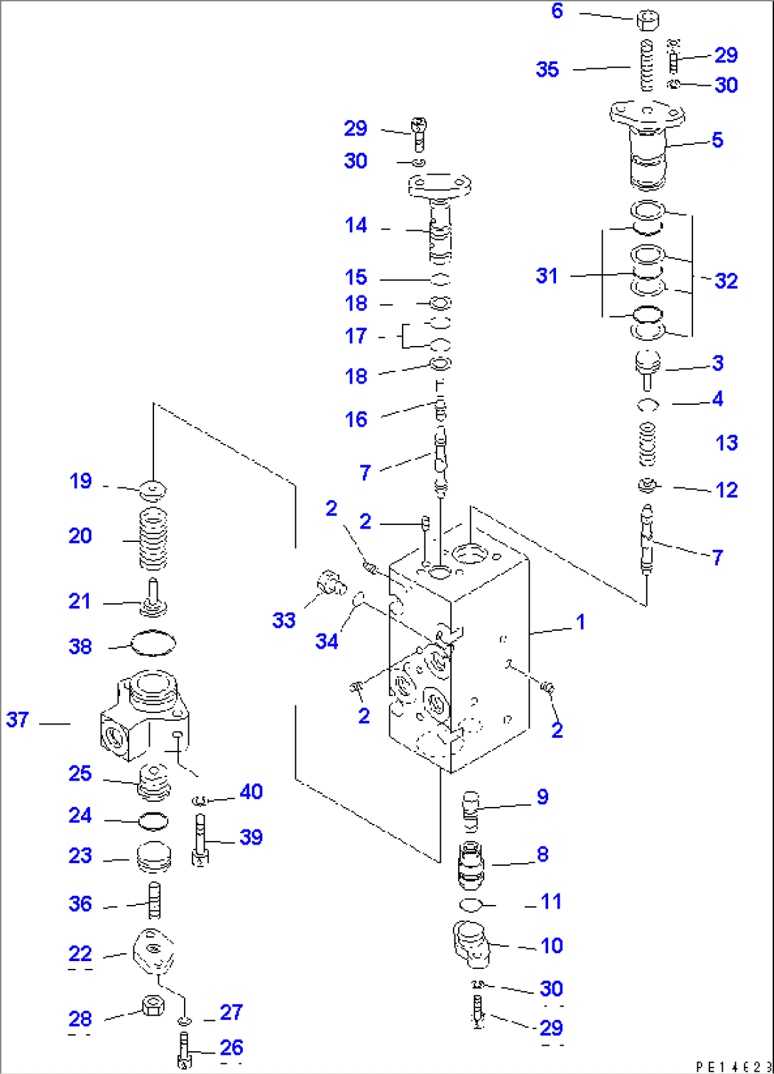 HYDRAULIC PUMP (C.O. AND N.C. VALVE¤REAR) (13/15)