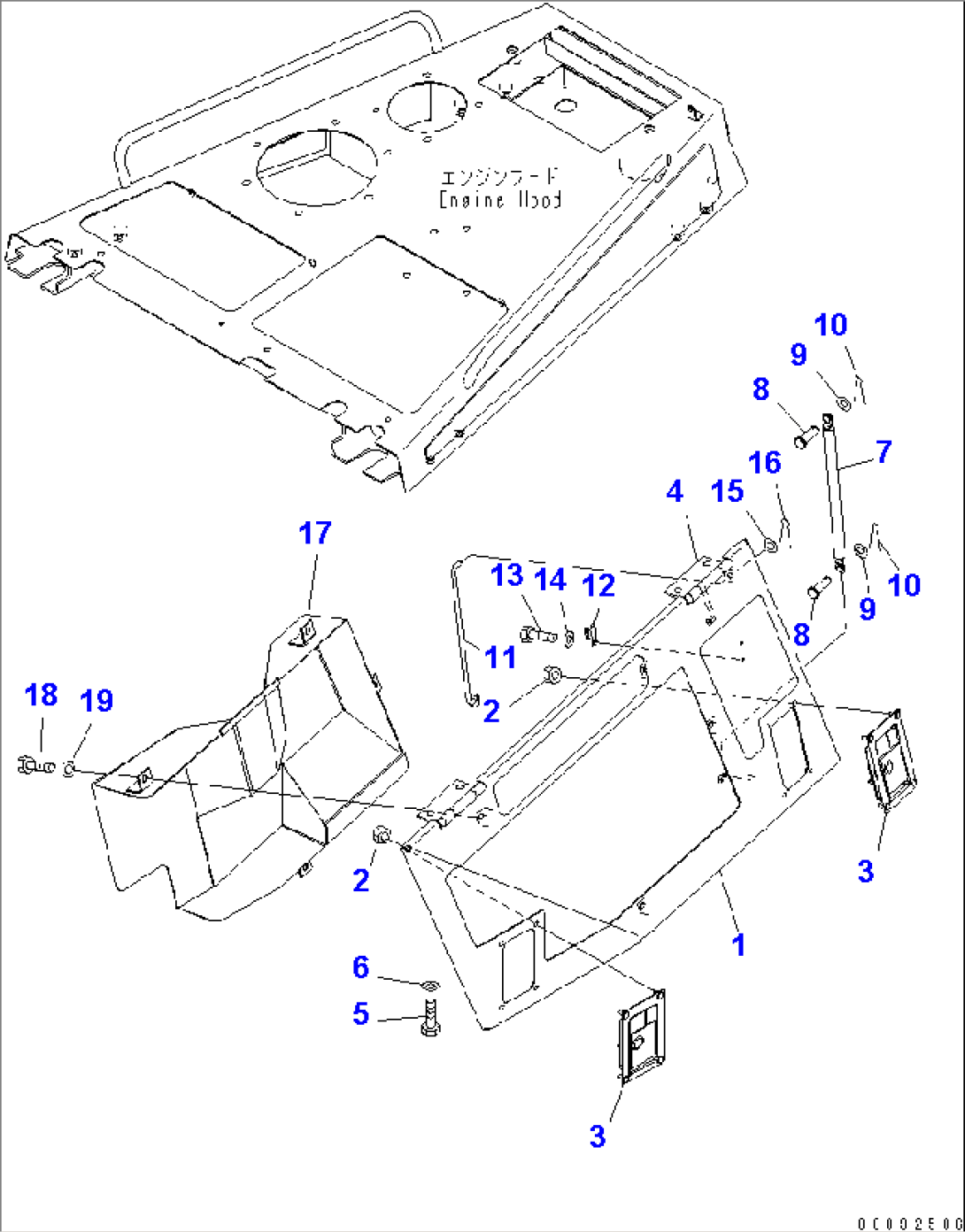 ENGINE SIDE COVER (L.H.) (SHIBAKAI TRIMMING SPEC.)(#10981-)