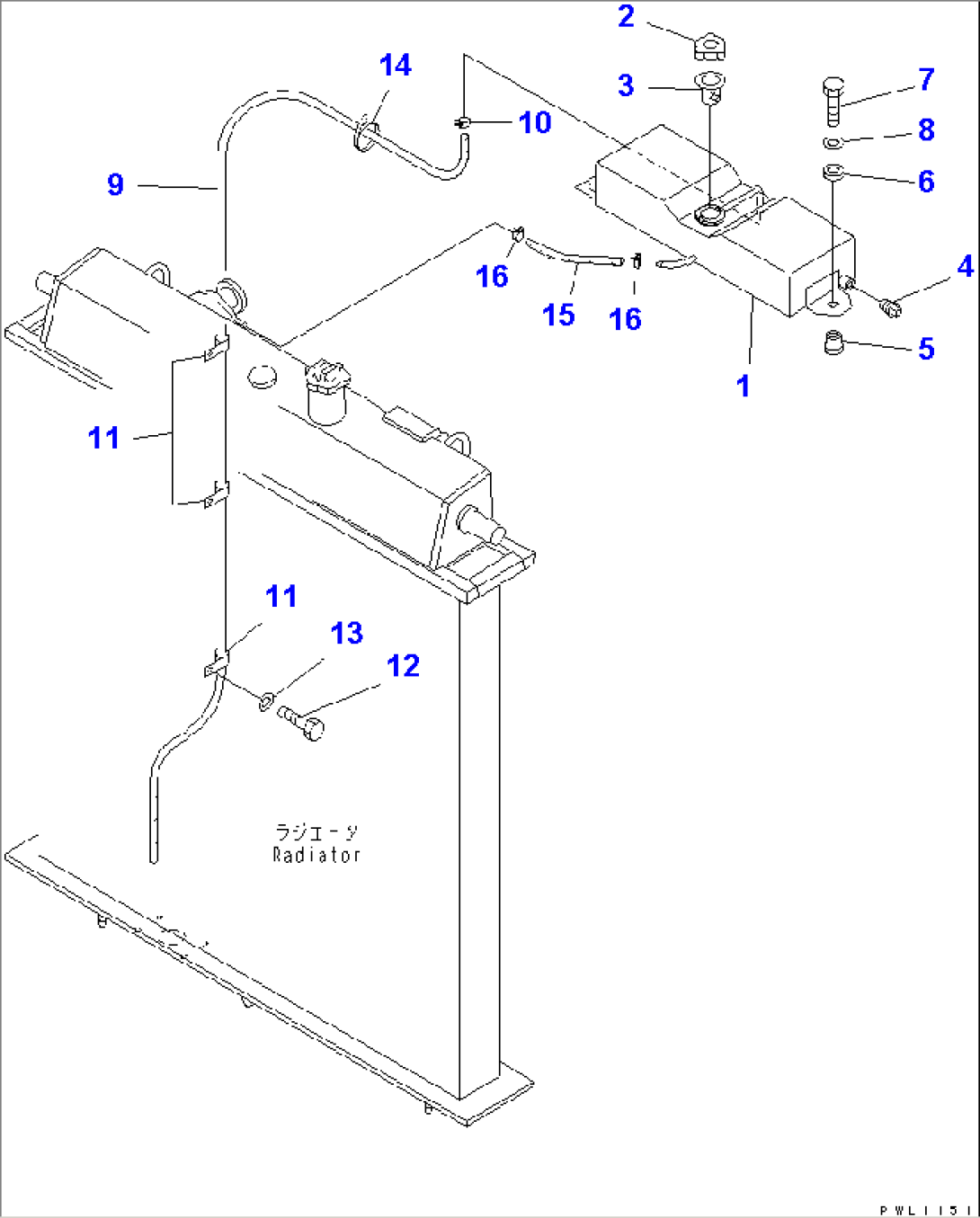 RESERVE TANK (RADIATOR TILT SPEC.)(#17523-)