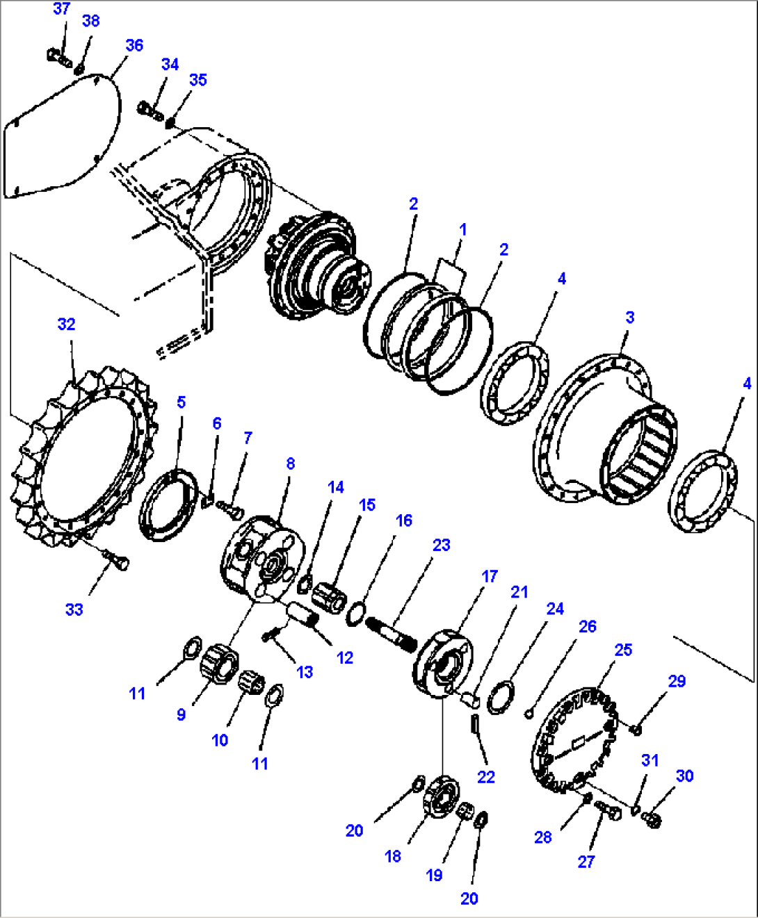 P1210-03A0 FINAL DRIVE (S/N A88001-A89770 )