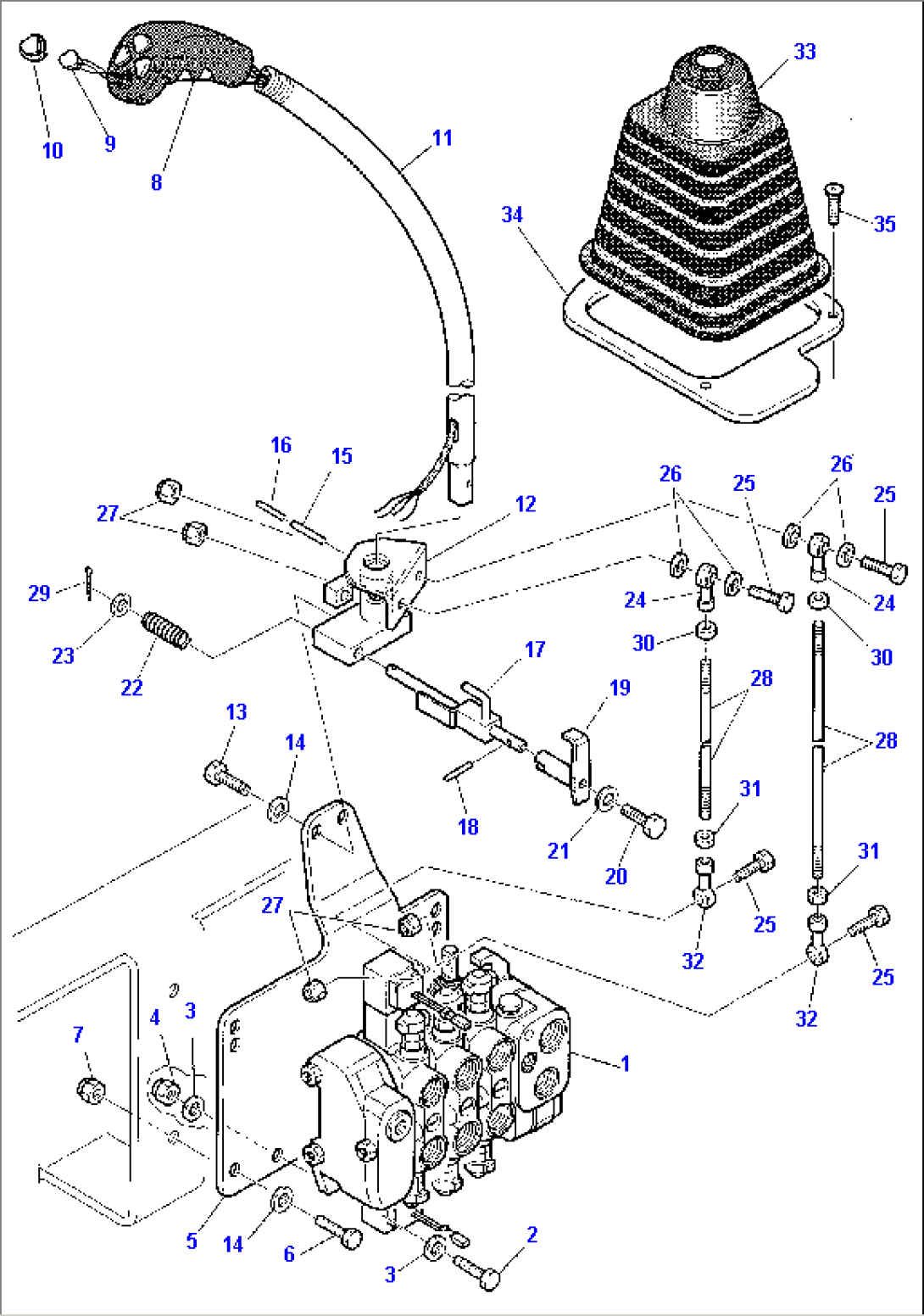 SHOVEL CONTROL LEVER (BUCKET 4 IN 1)