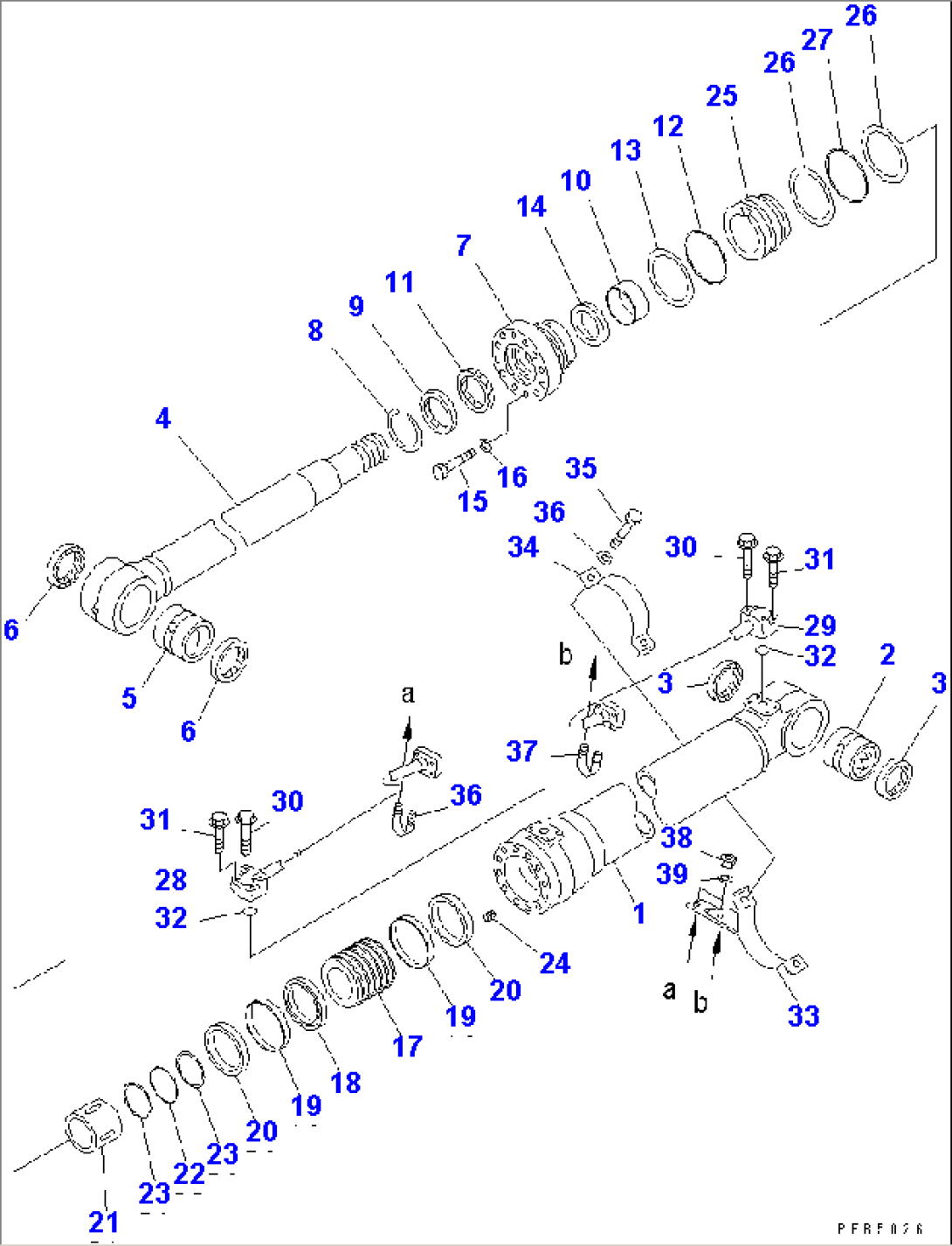BOOM CYLINDER (WITH BUSHING REDUCED RADIAL PLAY)(#52852-)