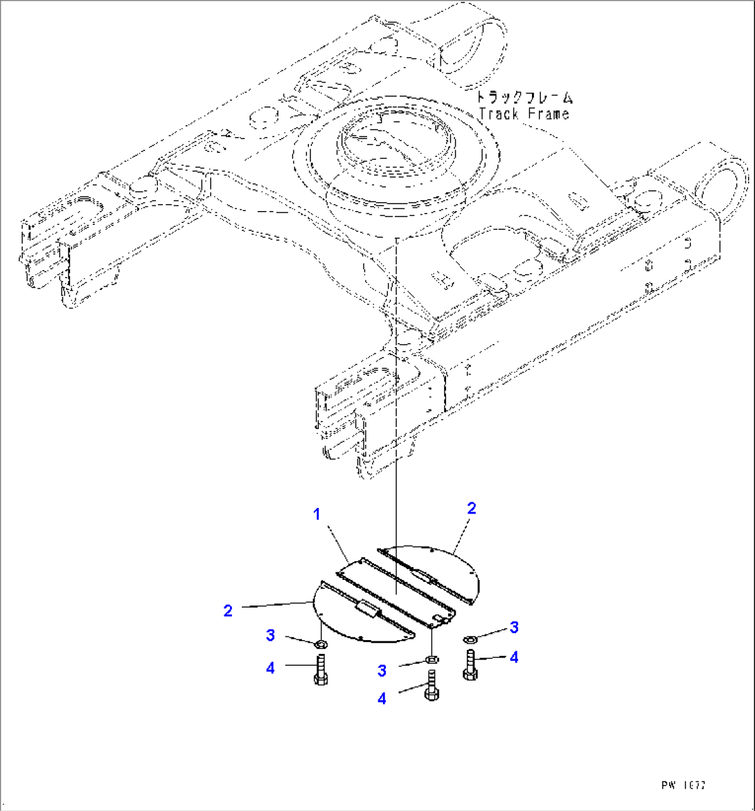 Track Frame Under Cover (#65001-)