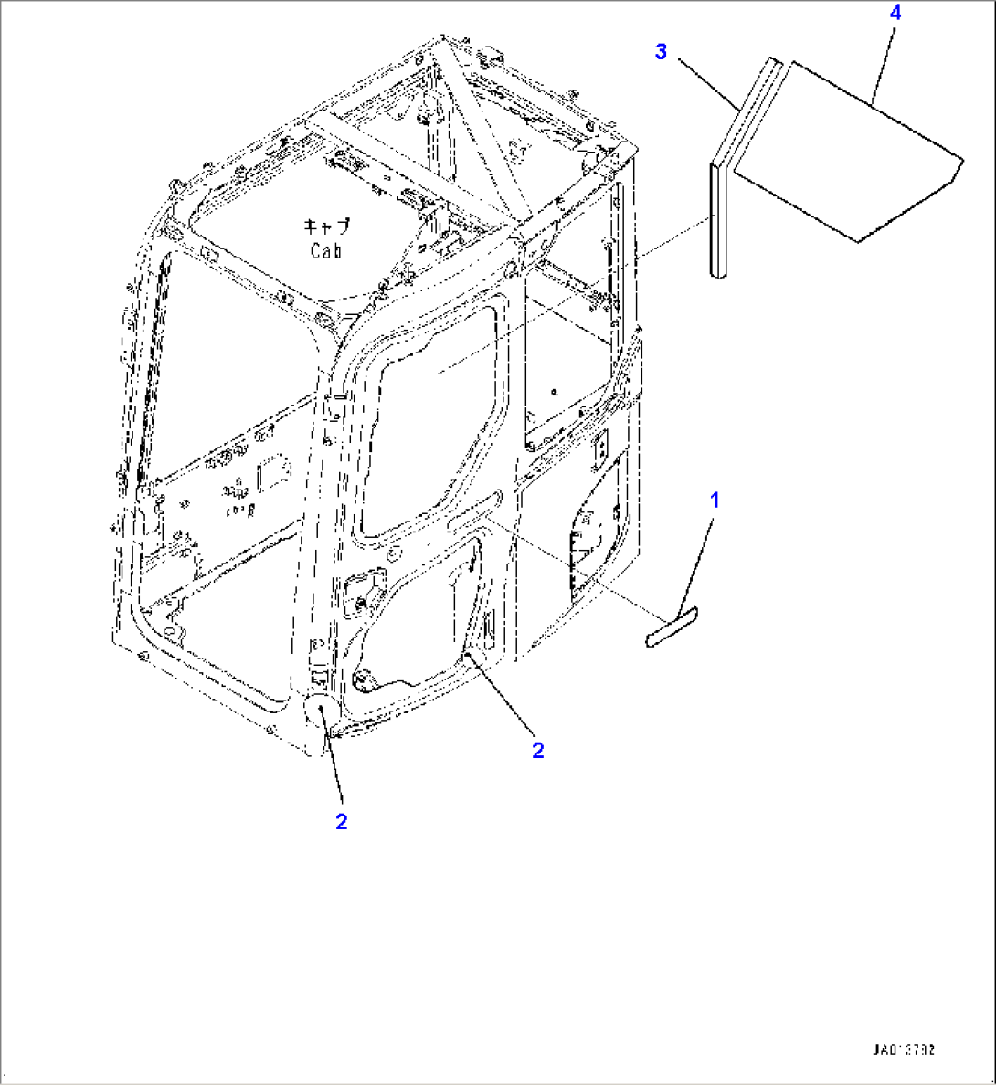 Cab, KOMATSU Mark (#30001-)